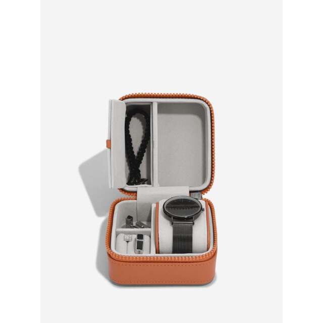 Stackers Canvas Watch & Jewellery Box - Orange Colour: Orange Canvas - image 1