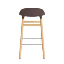 Normann Copenhagen Form Barstool - Wood - 65cm - Brown - Oak Legs Shell Colour: Brown, Leg Colour: Oak - thumbnail 4