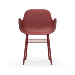 Normann Copenhagen Form Armchair - Red - Red Legs Shell Colour: Red, Leg Colour: Matching Shell Colour - thumbnail 2