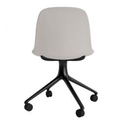Normann Copenhagen Form Chair Swivel - 4 Wheel - Warm Grey - Black Legs Shell Colour: Warm Grey, Leg Colour: Black - thumbnail 4