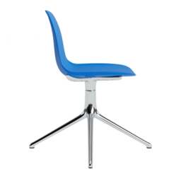 Normann Copenhagen Form Chair Swivel - 4 Leg - Bright Blue - Aluminium Legs Shell Colour: Bright Blue, Leg Colour: Aluminium - thumbnail 3