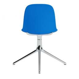 Normann Copenhagen Form Chair Swivel - 4 Leg - Bright Blue - Aluminium Legs Shell Colour: Bright Blue, Leg Colour: Aluminium - thumbnail 4