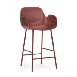 Normann Copenhagen Form Bar Armchair - 65cm - Red Shell Colour: Red - thumbnail 1