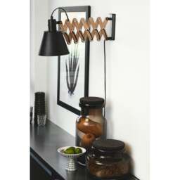 Halo Design Vintage Large Wall Lamp - Oiled Walnut Size:  18cm, Colour: Black - thumbnail 2