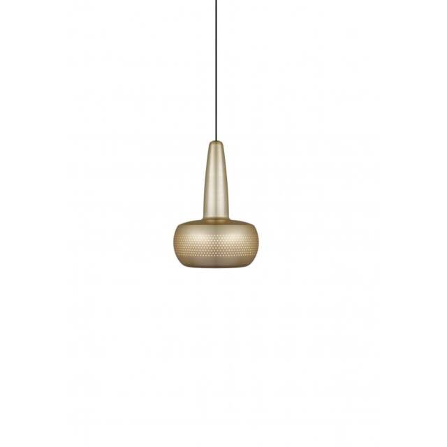 Umage Clava Pendant Light Shade - Brushed Brass with Black Cord Set With or Without Cord Set: With Black Cord Set - image 1