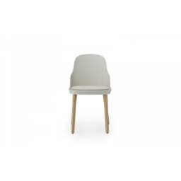 Normann Copenhagen Allez Chair - Warm Grey - Lacquered Oak Legs - Warm Grey/Canvas SJA 3988 Outdoor Upholstered Seat Colour: Warm Grey, Leg Colour: La - thumbnail 3