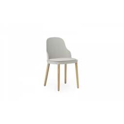 Normann Copenhagen Allez Chair - Warm Grey - Lacquered Oak Legs - Warm Grey/Canvas SJA 3988 Outdoor Upholstered Seat Colour: Warm Grey, Leg Colour: La - thumbnail 2