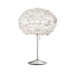 Umage Eos Table Lamp - White Feather Eos Medium/Brushed Steel Sante Stand - thumbnail 1