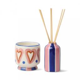 Paddywax A Dopo 8oz/226g Hearts Ceramic Candle - Rosewood Vanilla - thumbnail 4