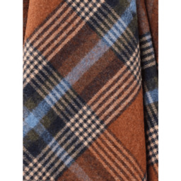Bronte By Moon Pure Wool Christchurch Check Throw - Rust - thumbnail 2