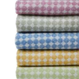 Tweedmill Textiles Pure New Wool Reversible Jacquard Spot Throw - Mulberry - 200cm x 130cm - thumbnail 7