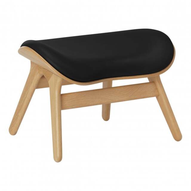 Umage A Conversation Piece Ottoman - Oak - Hope Leather Black Wood: Oak, Colour: Black - image 1