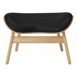 Umage A Conversation Piece Ottoman - Oak - Hope Leather Black Wood: Oak, Colour: Black - thumbnail 2