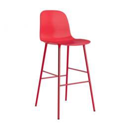Normann Copenhagen Form Bar Chair - 75cm - Bright Red Shell Colour: Bright Red