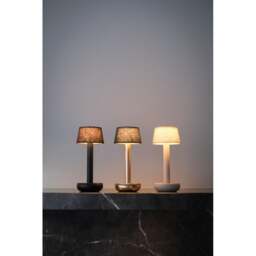 Humble Two Table Light - Black - Brown Linen Shade - thumbnail 6