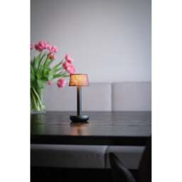 Humble Two Table Light - Black - Brown Linen Shade - thumbnail 5