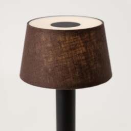 Humble Two Table Light - Black - Brown Linen Shade - thumbnail 2