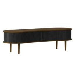 Umage Audacious TV Bench - Dark Oak - Charcoal Colour: Charcoal - thumbnail 1