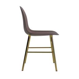 Normann Copenhagen Form Chair - Brown - Brass Legs Shell Colour: Brown, Leg Colour: Brass - thumbnail 3