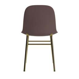 Normann Copenhagen Form Chair - Brown - Brass Legs Shell Colour: Brown, Leg Colour: Brass - thumbnail 4