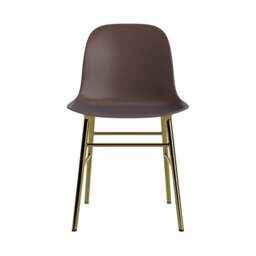 Normann Copenhagen Form Chair - Brown - Brass Legs Shell Colour: Brown, Leg Colour: Brass - thumbnail 2