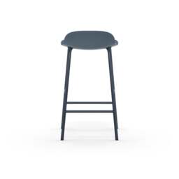 Normann Copenhagen Form Barstool - 65cm - Blue - Blue Legs Shell Colour: Blue, Leg Colour: Matching Shell Colour - thumbnail 4