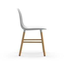 Normann Copenhagen Form Chair - White - Oak Legs Shell Colour: White, Leg Colour: Oak - thumbnail 3
