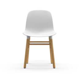 Normann Copenhagen Form Chair - White - Oak Legs Shell Colour: White, Leg Colour: Oak - thumbnail 2