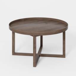 Wireworks 66D Round Coffee Table - Walnut - thumbnail 2