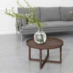 Wireworks 66D Round Coffee Table - Walnut - thumbnail 4