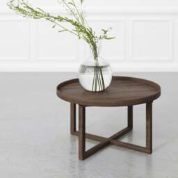 Wireworks 66D Round Coffee Table - Walnut - thumbnail 3