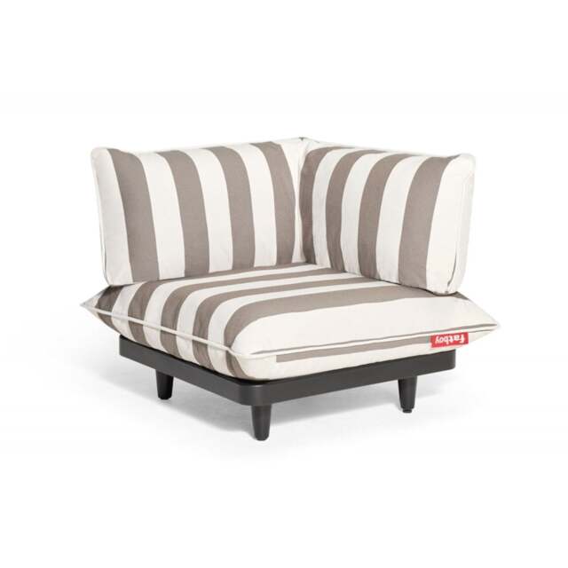 Fatboy Paletti Modular Outdoor Lounge Furniture - Cacao Stripe Option: Modular Corner Seat Left