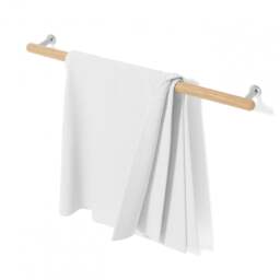Wireworks Yoku 680 Single Towel Rail - Oak - thumbnail 2