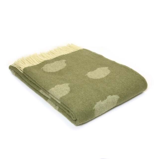 Tweedmill Textiles Hedgehog Jacquard Animal Print Pure New Wool Throw