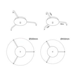 Halo Design Canopy for 4 Lamps - O 52 cm Colour: White - thumbnail 2