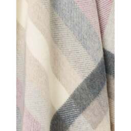 Bronte By Moon Woodale Stripe/Check Pure New Wool Throw - Heather - thumbnail 2