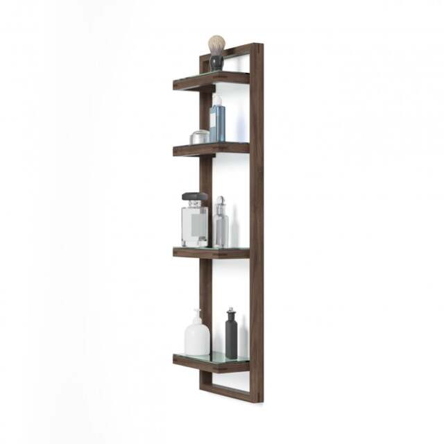 Wireworks Zone Bathroom Wall Shelf - Walnut - image 1