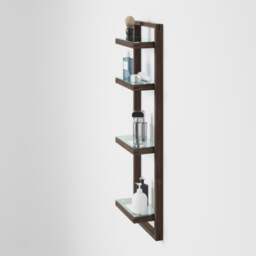 Wireworks Zone Bathroom Wall Shelf - Walnut - thumbnail 4