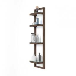 Wireworks Zone Bathroom Wall Shelf - Walnut - thumbnail 1