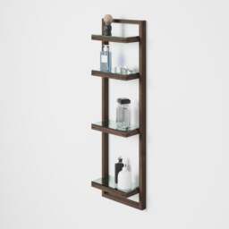 Wireworks Zone Bathroom Wall Shelf - Walnut - thumbnail 2