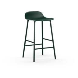 Normann Copenhagen Form Barstool - 65cm - Green - Green Legs Shell Colour: Green, Leg Colour: Matching Shell Colour - thumbnail 1