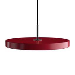 Umage Asteria Plus Pendant Lamp - Ruby Red - Medium - Black Top Colour: Ruby Red, Size: Medium, Style: Black