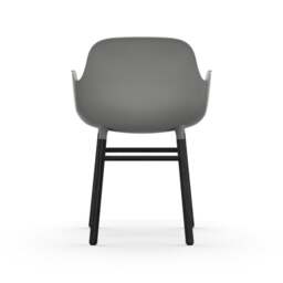 Normann Copenhagen Form Armchair - Grey - Black Oak Legs Shell Colour: Grey, Leg Colour: Black Oak - thumbnail 4