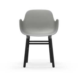 Normann Copenhagen Form Armchair - Grey - Black Oak Legs Shell Colour: Grey, Leg Colour: Black Oak - thumbnail 2