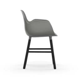 Normann Copenhagen Form Armchair - Grey - Black Oak Legs Shell Colour: Grey, Leg Colour: Black Oak - thumbnail 3