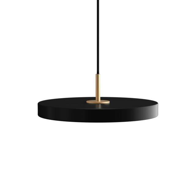 Umage Asteria Plus Pendant Lamp - Black - Mini - Brass Top Colour: Black, Size: Mini, Style: Brass - image 1