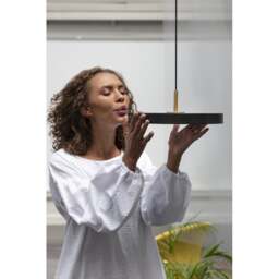 Umage Asteria Plus Pendant Lamp - Black - Mini - Brass Top Colour: Black, Size: Mini, Style: Brass - thumbnail 4