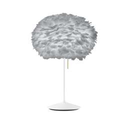 Umage Eos Table Lamp - Light Grey Feather Eos Medium/White Sante Stand - thumbnail 1