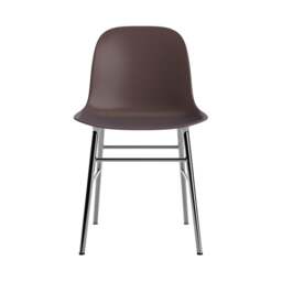 Normann Copenhagen Form Chair - Brown - Chrome Legs Shell Colour: Brown, Leg Colour: Chrome - thumbnail 2
