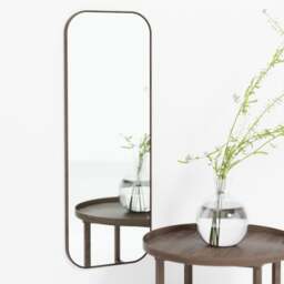 Wireworks Gaze Rectangular Wall Mirror - Walnut - thumbnail 3